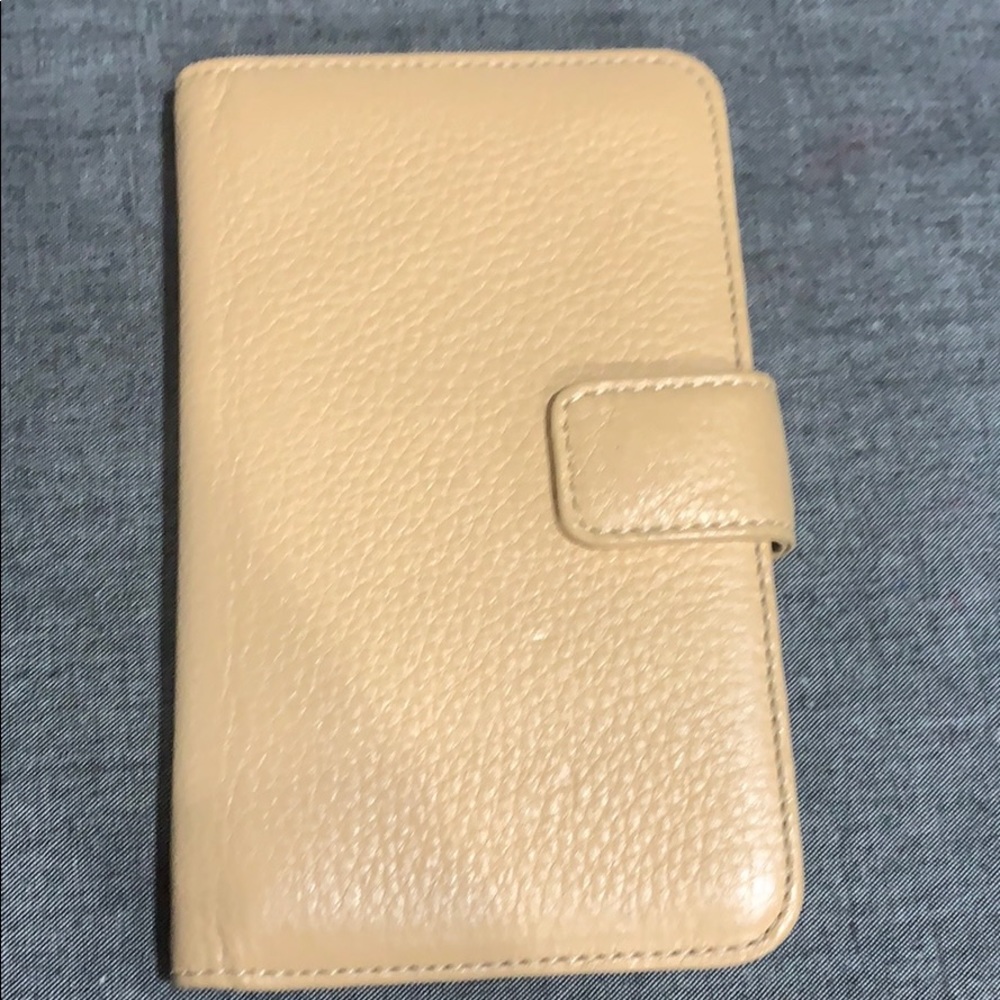 Pebbled leather phone case wallet